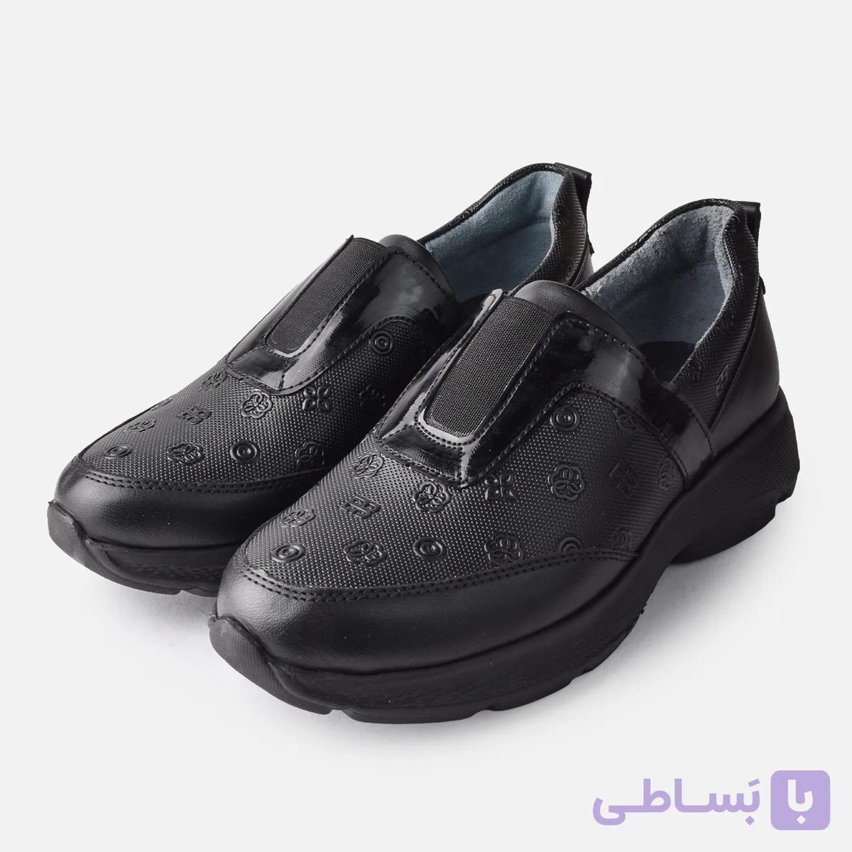 کفش زنانه مشکی Nera Comoda | کفش راحتی کشی تین‌بانی — تصویر 1