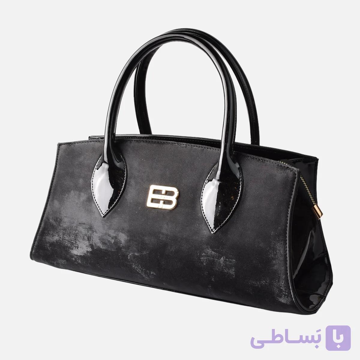 کیف دستی زنانه Nera Misteriosa | کیف East-West ترکیب چرم مات پتینه و ورنی مشکی تین‌بانی خرید اقساطی — تصویر 1