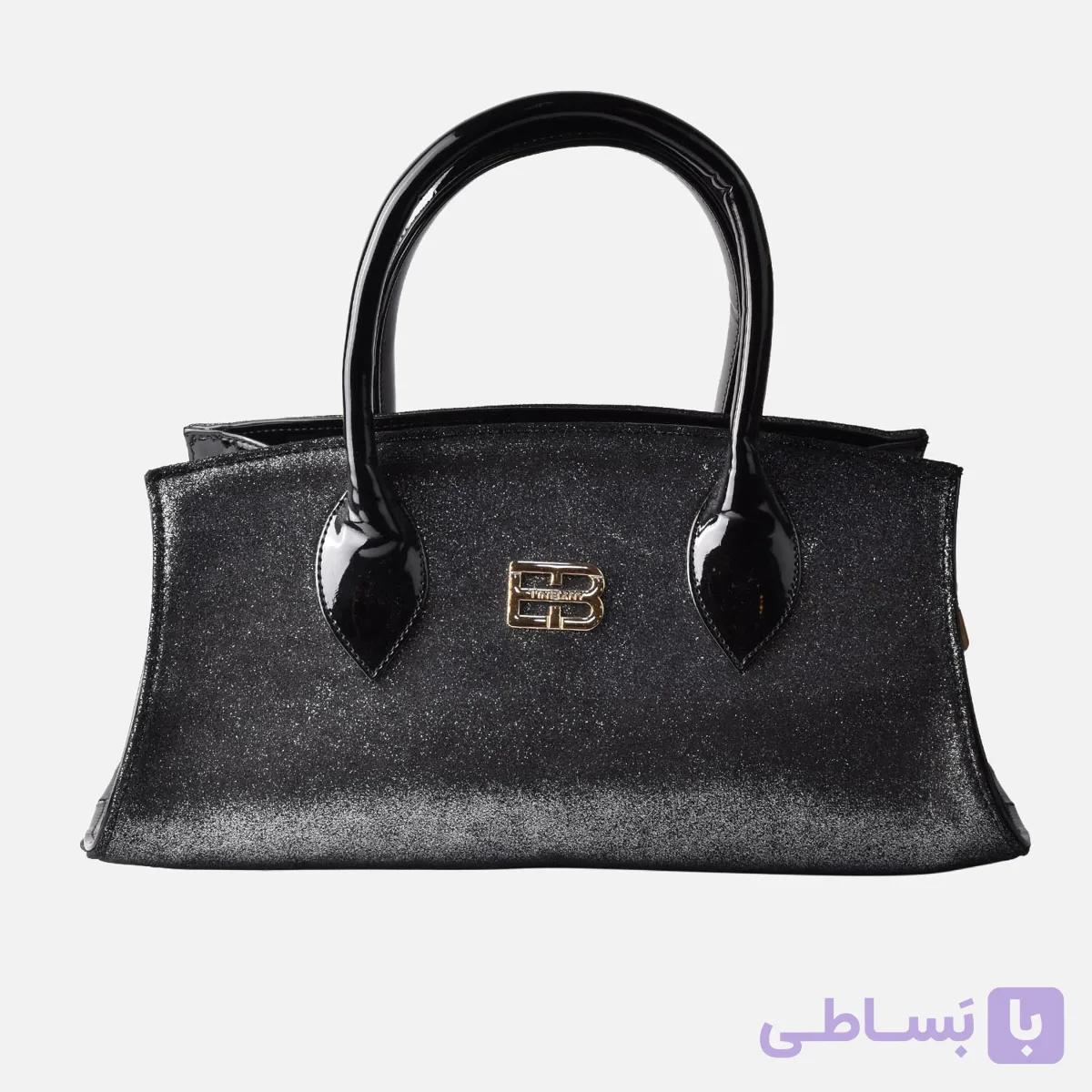 کیف دستی مجلسی زنانه Nera Notturna | کیف شاین East-West چرم و ورنی مشکی تین‌بانی — تصویر 1