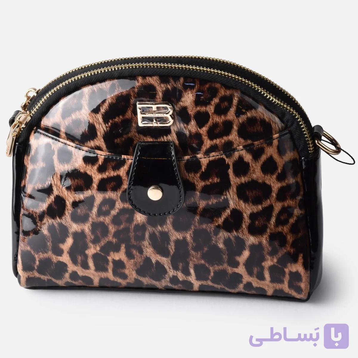 کیف دوشی زنانه Lussuosa Selvatica | کیف کراس‌بادی پلنگی و مویی ورنی تین‌بانی — تصویر 1