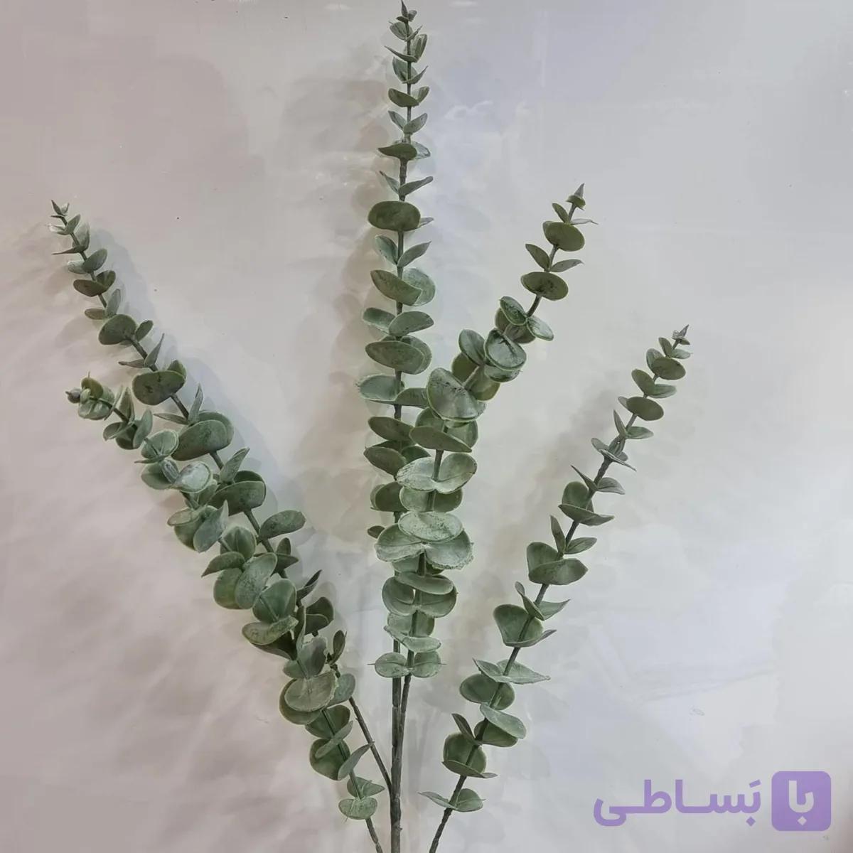 شاخه گل مصنوعی اکالیپتوس چرمی ۵ شاخه – ارتفاع ۸۹ سانتی‌متر — تصویر 1