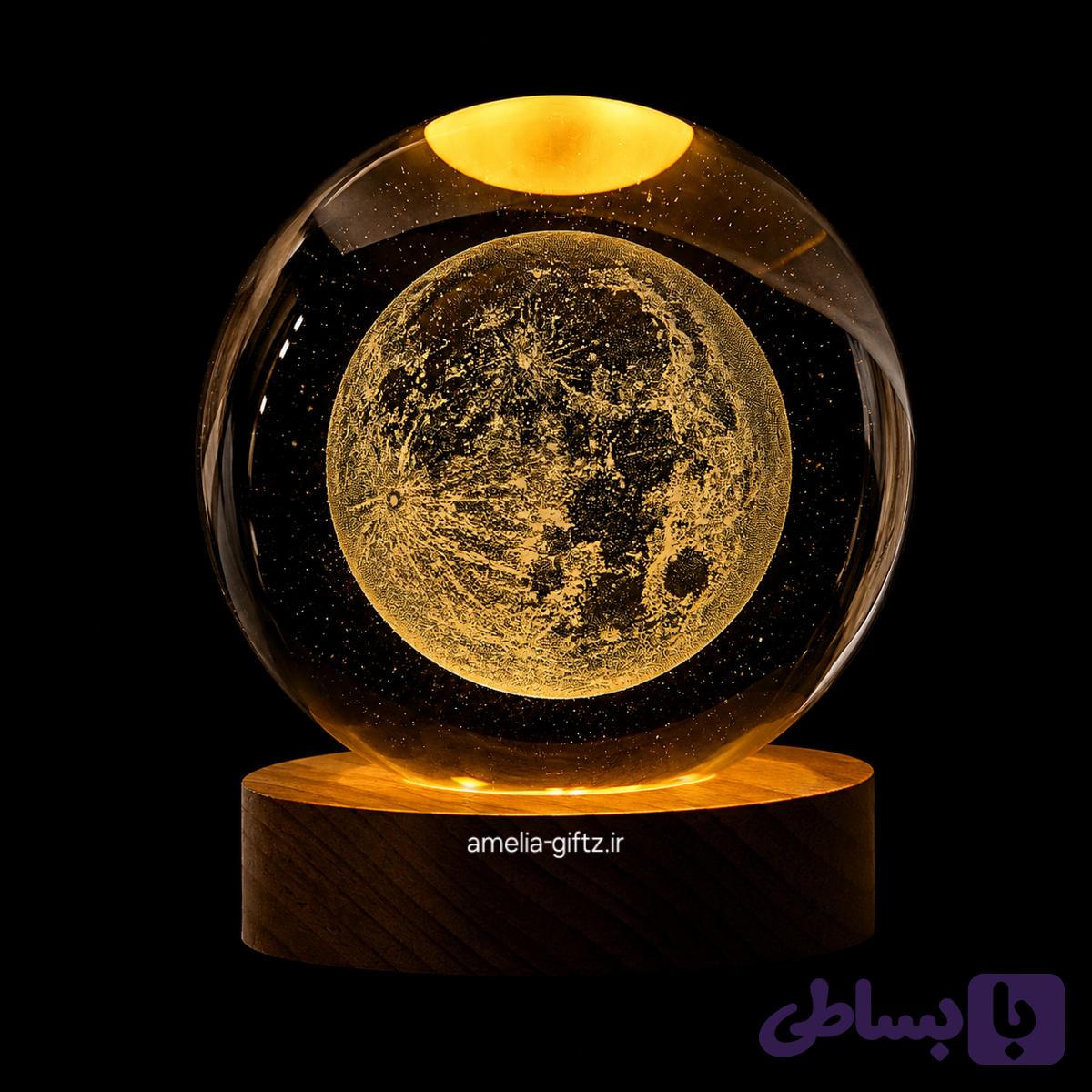 گوی کریستالی طرح ماه