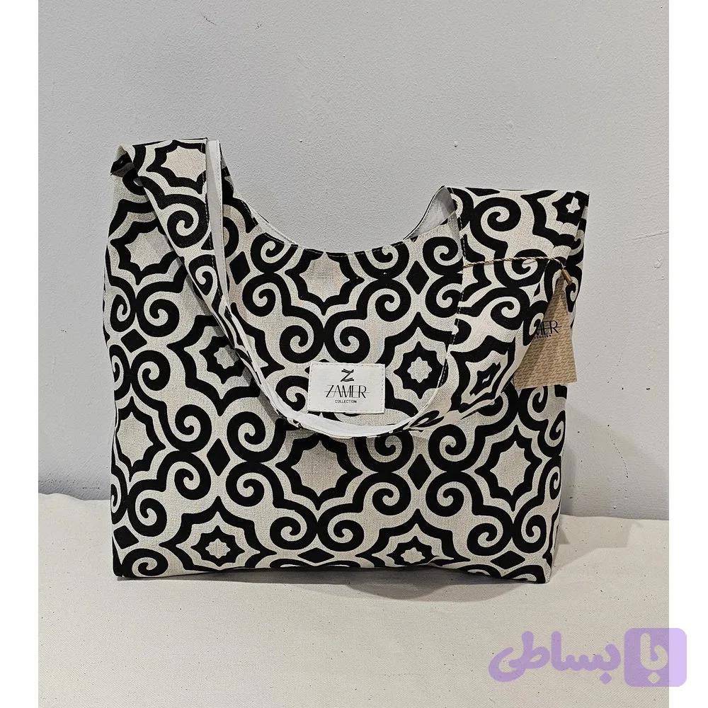 کیف پارچه ای طرح اسلیمی زامر — تصویر 1