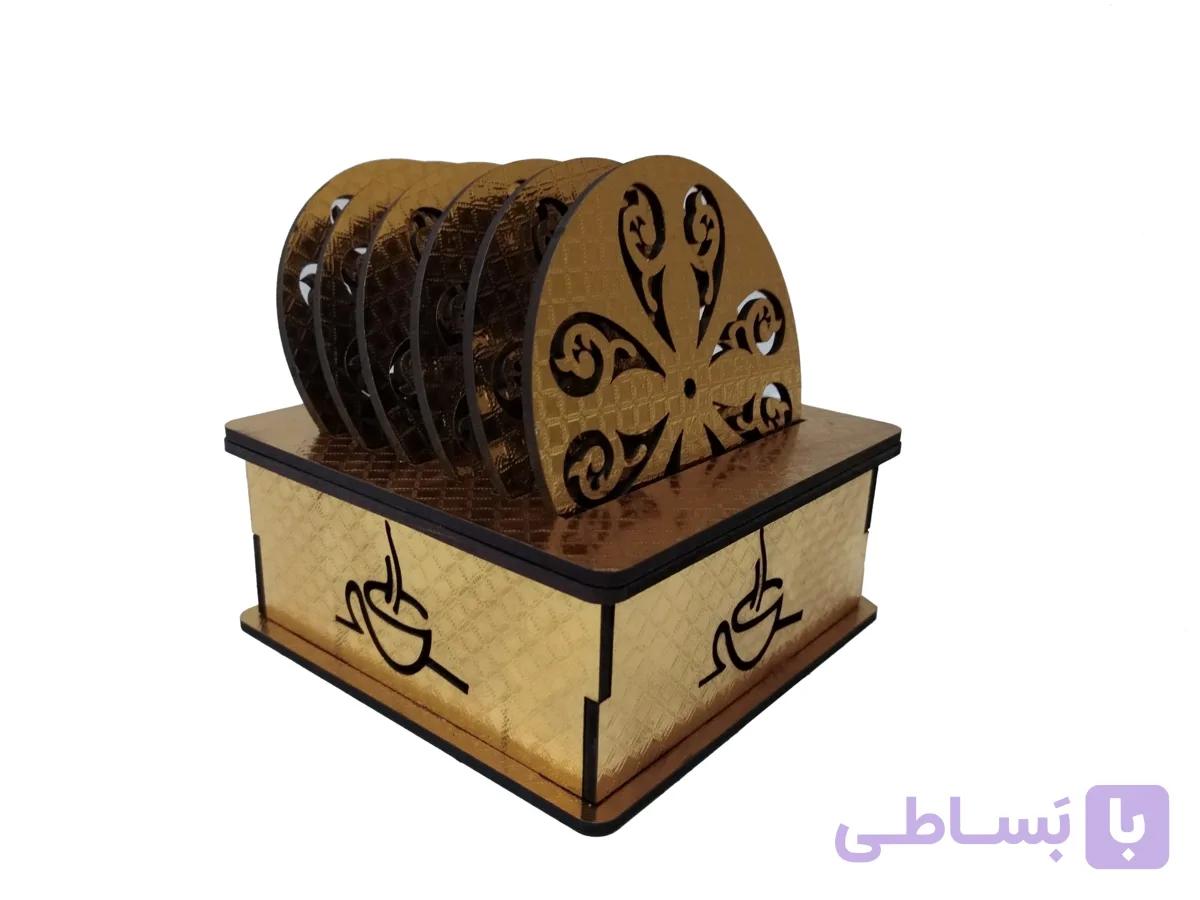 زیرلیوانی مدل ارغوان کد B65 بسته 6 عددی — تصویر 1
