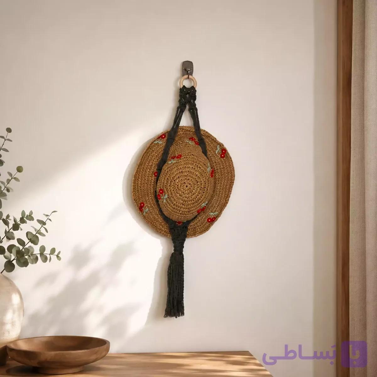 نگهدارنده کلاه مکرومه دیواری دست ساز مدل mcrks - تعمیر چرم صندلی چرم داشبورد مبل چرم تعمیرات مبلمان ترمیم چرم خودرو داشبورد ماشین