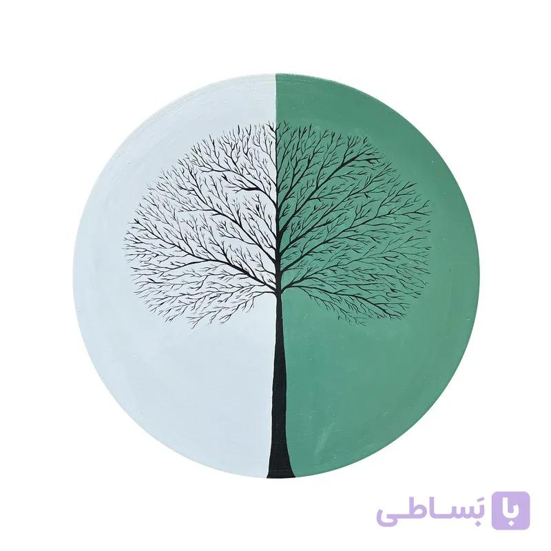 بشقاب دیوارکوب سفالی طرح درخت مدل BD03 - تعمیر چرم صندلی چرم داشبورد مبل چرم تعمیرات مبلمان ترمیم چرم خودرو داشبورد ماشین