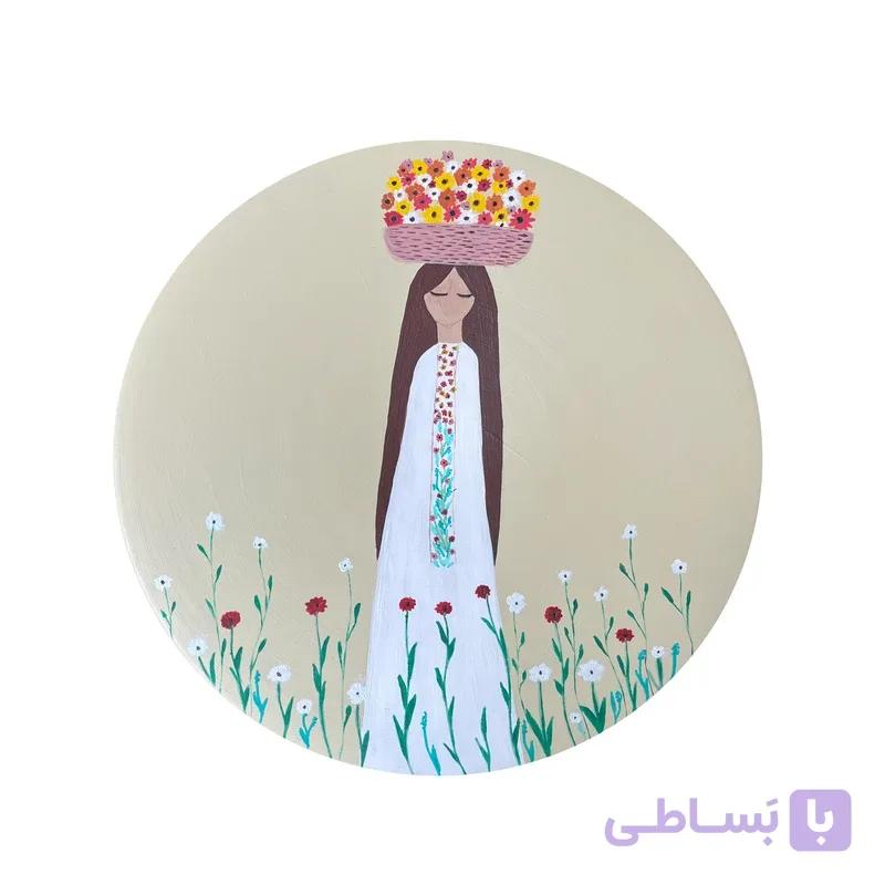 بشقاب دیوارکوب سفالی طرح دختر مدل B66S  - تعمیر چرم صندلی چرم داشبورد مبل چرم تعمیرات مبلمان ترمیم چرم خودرو داشبورد ماشین