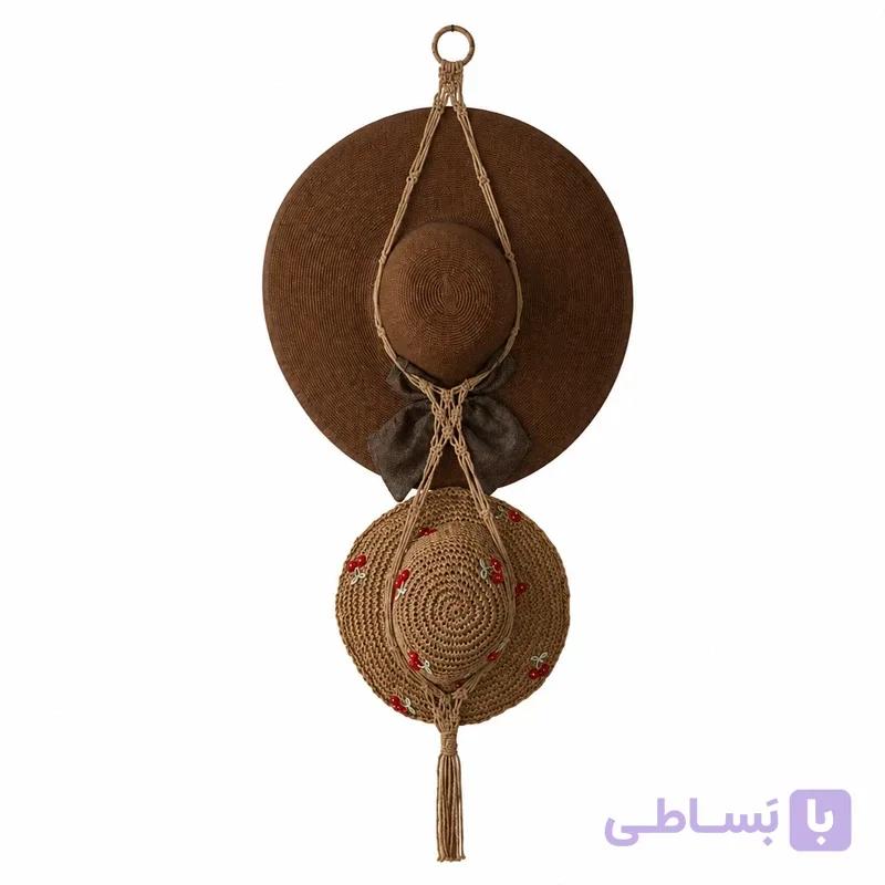 نگهدارنده کلاه مکرومه دیواری دست ساز  مدل mcrK1 - تعمیر چرم صندلی چرم داشبورد مبل چرم تعمیرات مبلمان ترمیم چرم خودرو داشبورد ماشین