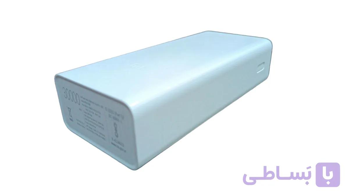 پاور بانک شارژ 30000 سفید  18W شیائومی pb3018zm فست شارژ با گارانتی اصلی — تصویر 1