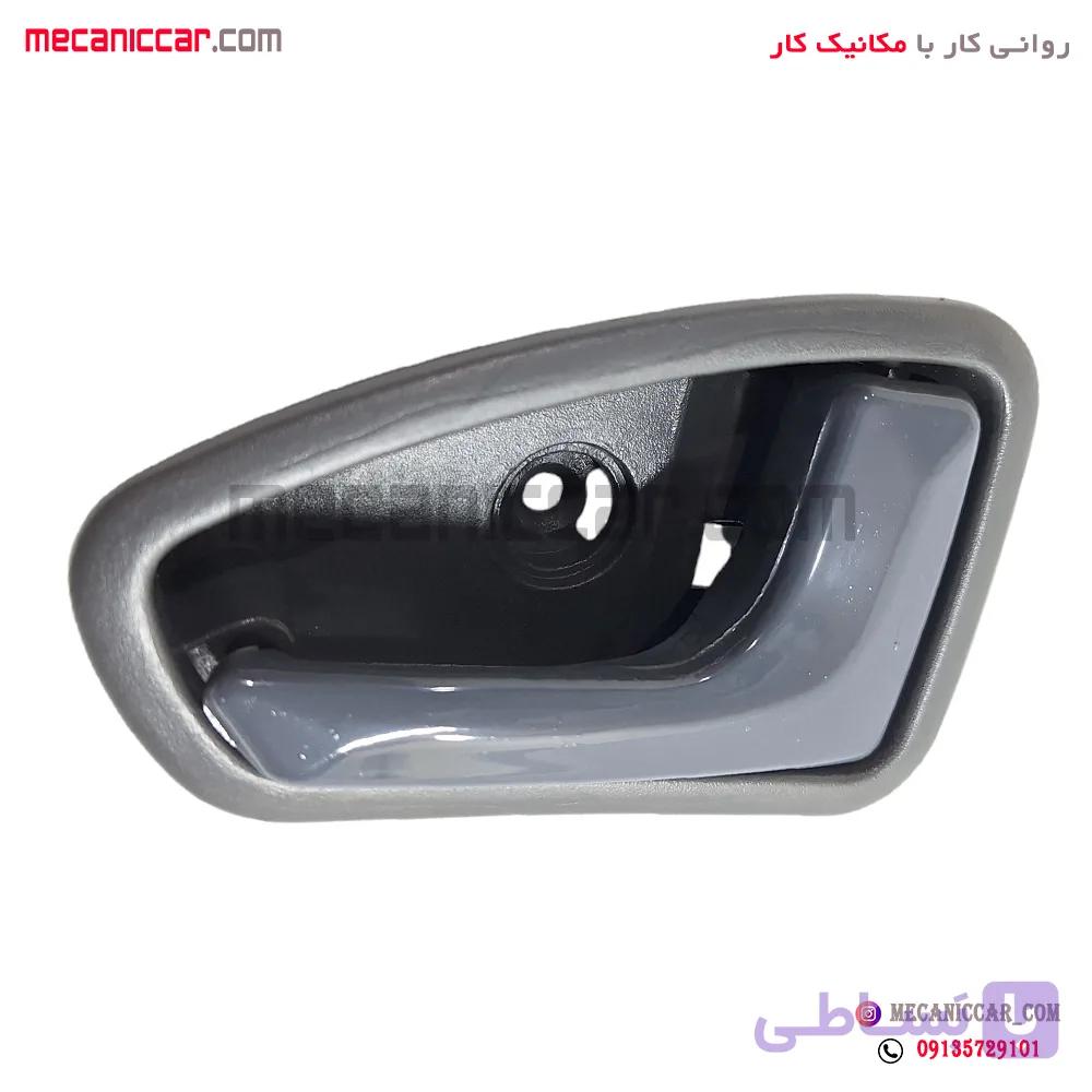 دستگیره درب بازکن داخلی چپ فلزی طوسی پراید 131 و 111 — تصویر 1