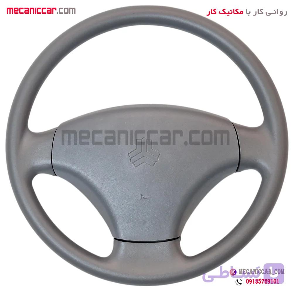 غربیلک فرمان طوسی پراید 131 و 111 و تیبا (بدون ایربگ) ظریف کار — تصویر 1