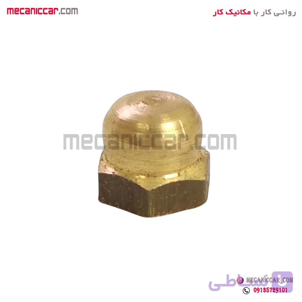 مهره هواگیری برنجی درب ترموستات پژو ۴۰۵ و پارس و سمند ارادپارت — تصویر 1