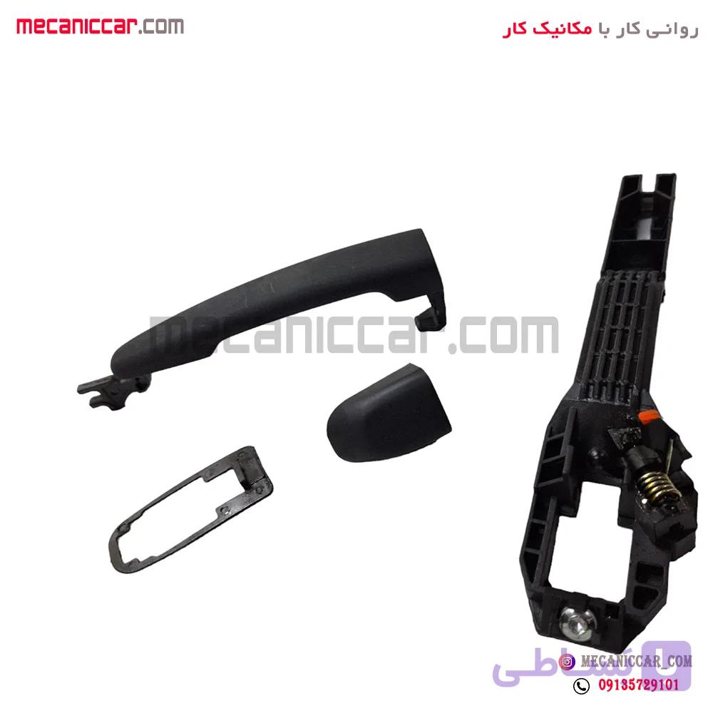 دستگیره درب بازکن بیرونی مشکی جلو راست دنا و سمند سورن پلاس — تصویر 1