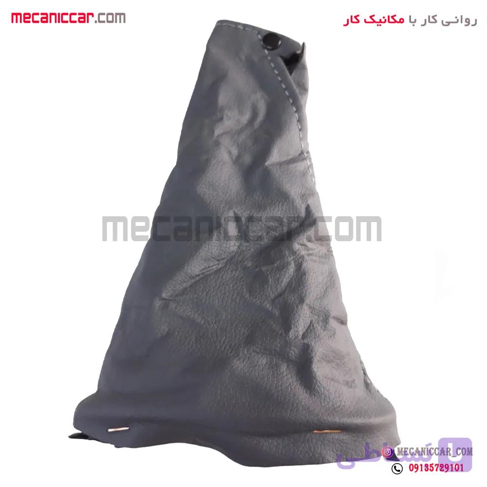 گردگیر (چرم) دور دسته دنده با قاب طوسی ال نود (L90) پیشرفت — تصویر 1