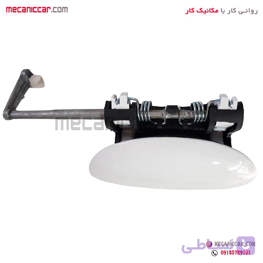 دستگیره درب بازکن بیرونی سفید عقب راست پژو 206 و 207 کروز — تصویر 1