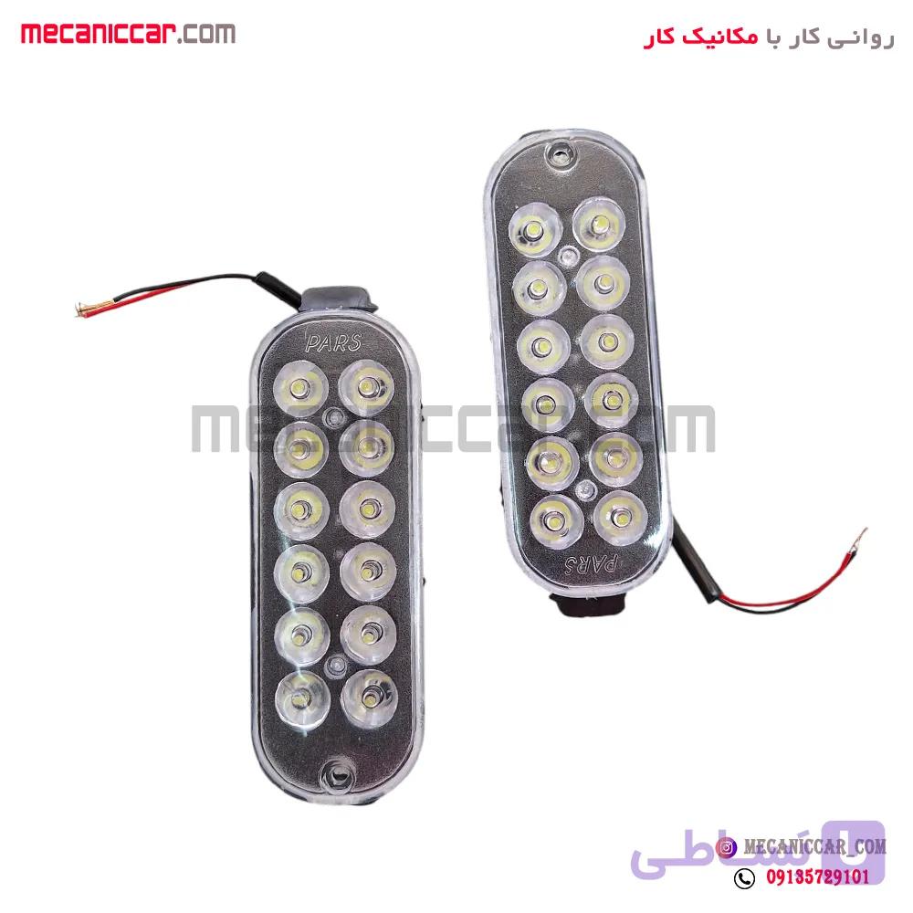 چراغ مه شکن (پرژکتور) و راهنما داخل سپر با لامپ led پراید — تصویر 1