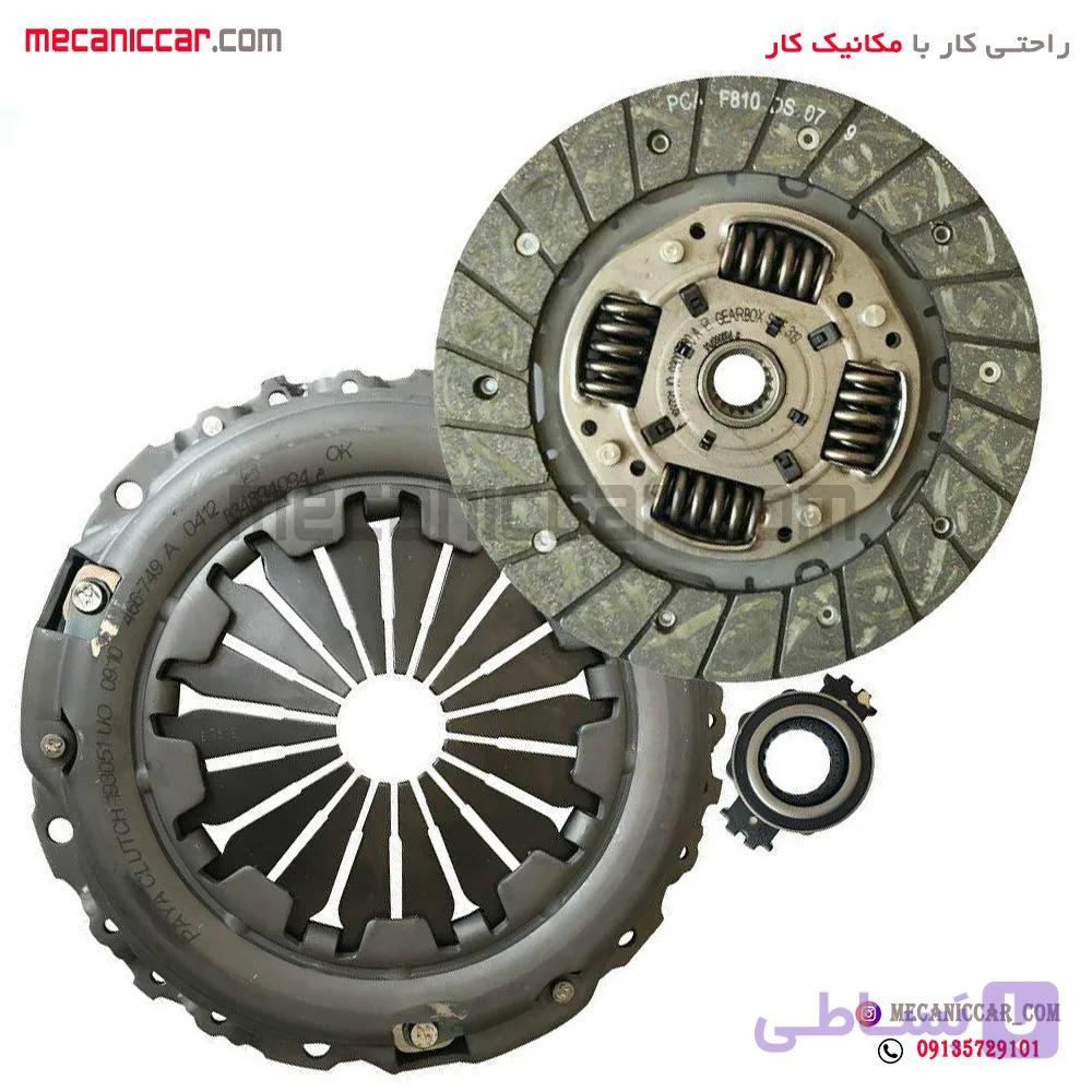 دیسک و صفحه کامل (کیت کلاچ) پژو 206 تیپ 5 4 فنره دوبل پری دمپر ایساکو