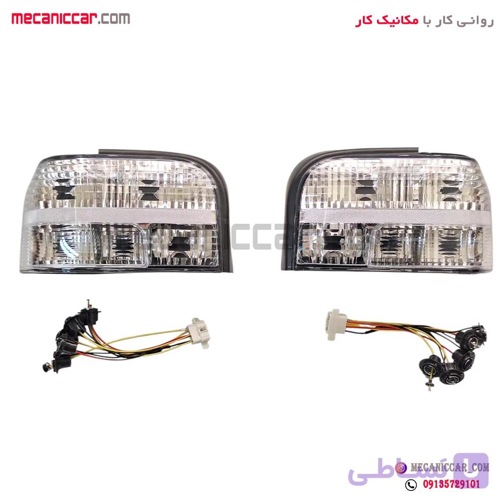 چراغ خطر عقب سفید برفی پراید با سوکت — تصویر 1