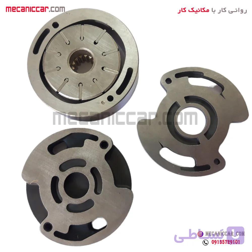 اسیابک پمپ هیدرولیک (پشت گرد 2 پیچ ) کامل (ماه و ستاره) پژو 206 و 405 و پارس و سمند — تصویر 1