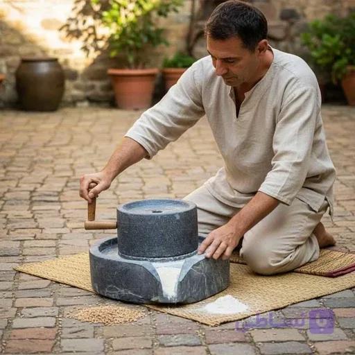آسیاب دستی سنگی کار درجه یک و بسیار شیک