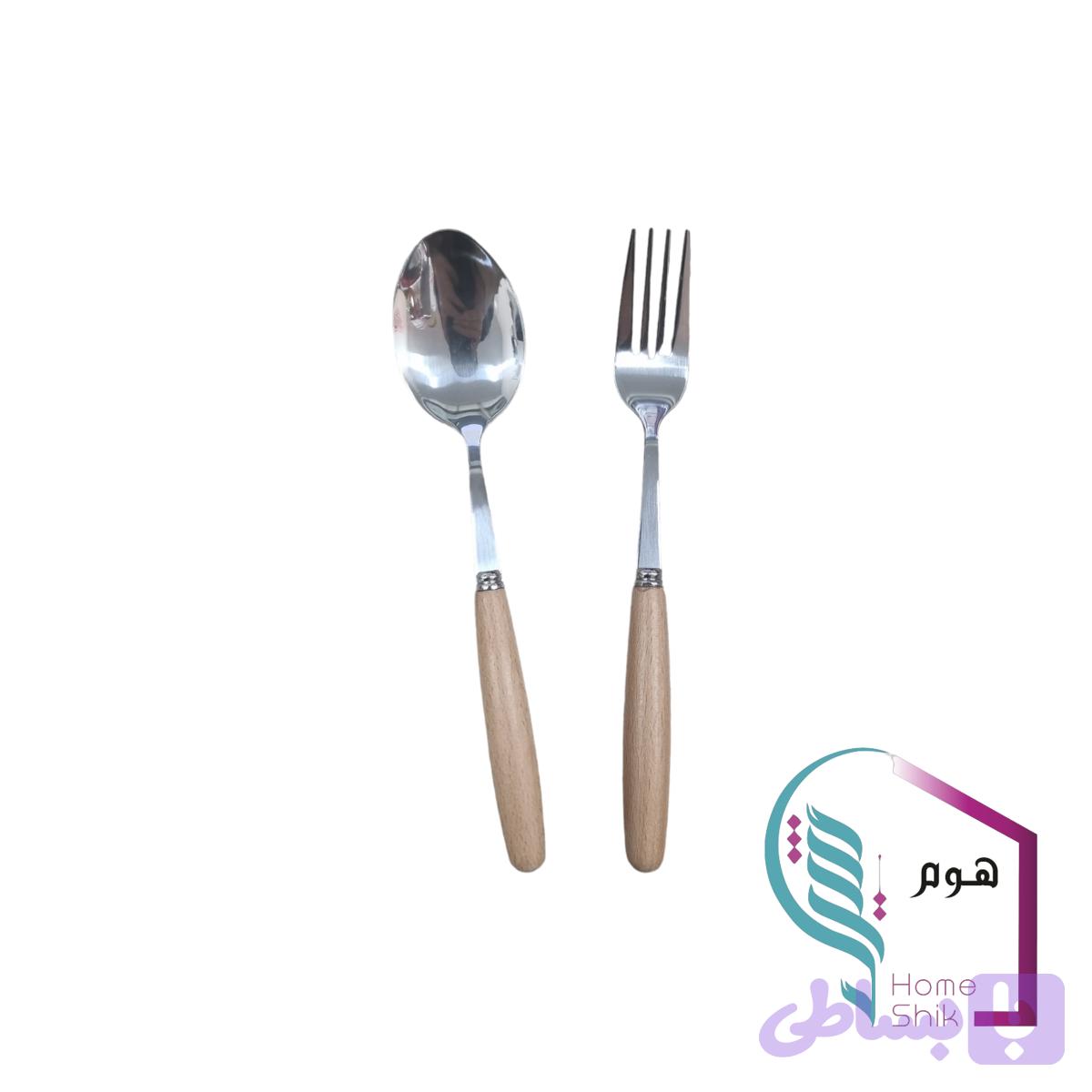 ست کارد و چنگال دسته چوبی