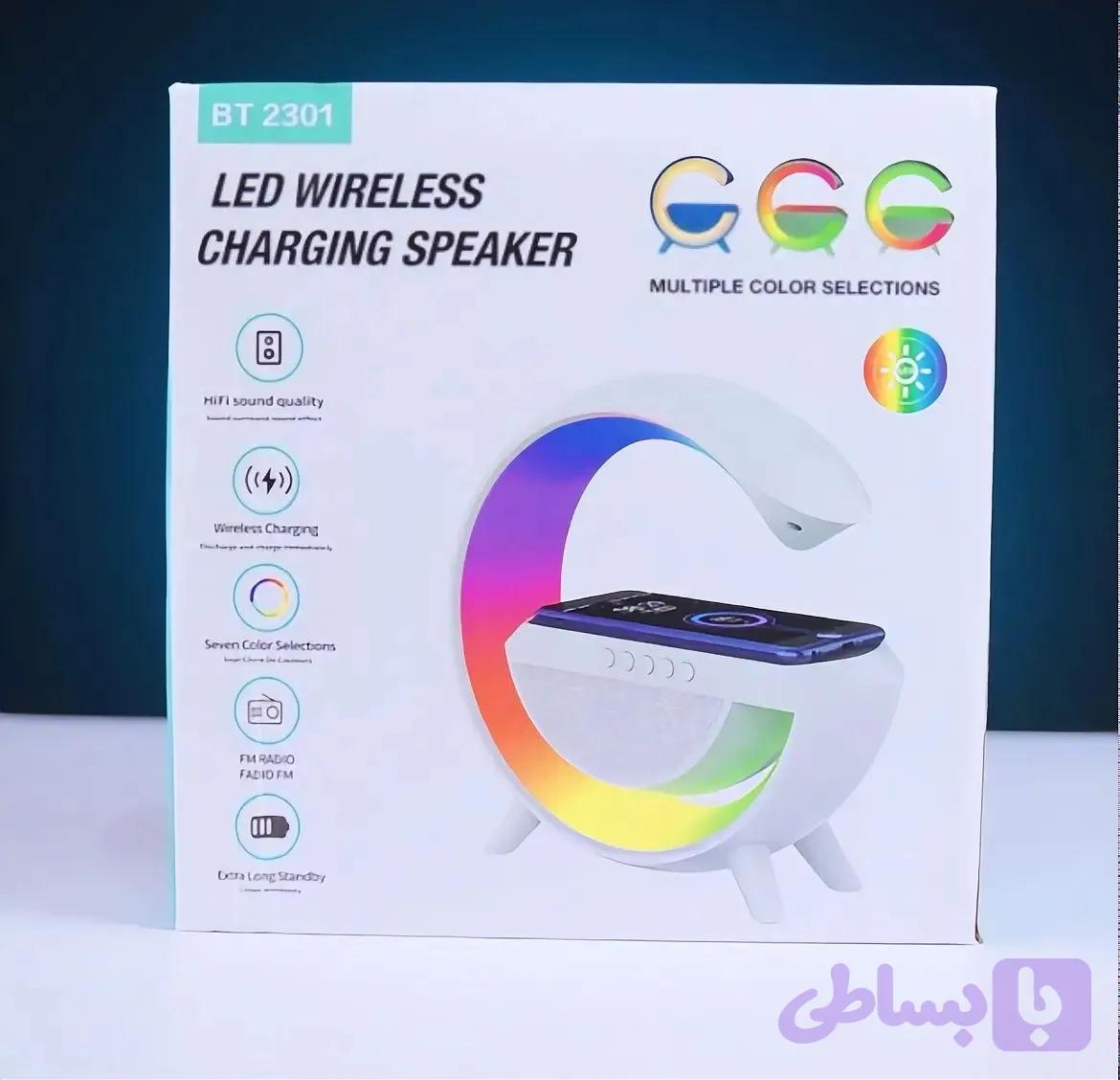 اسپیکر بلوتوثی و شارژر وایرلس مدل BT2301 با توان ۵ وات