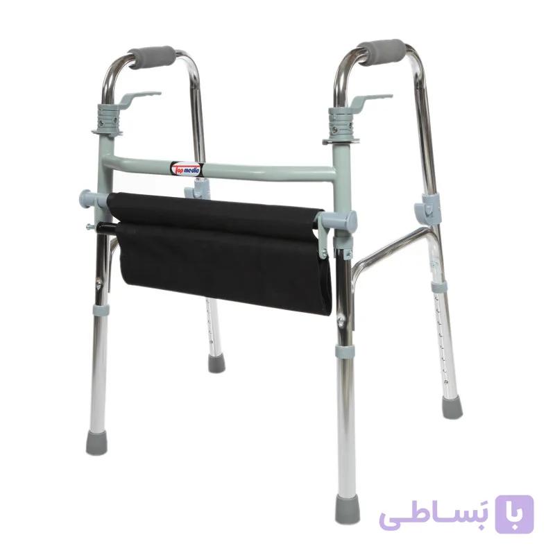 واکر تاشو قابل تنظیم صندلی دار — تصویر 1