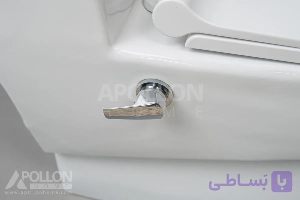 توالت فرنگی برند گلسار مدل پارمیس سیملس بیده دار با شیر مخلوط سرد و گرم — تصویر 1