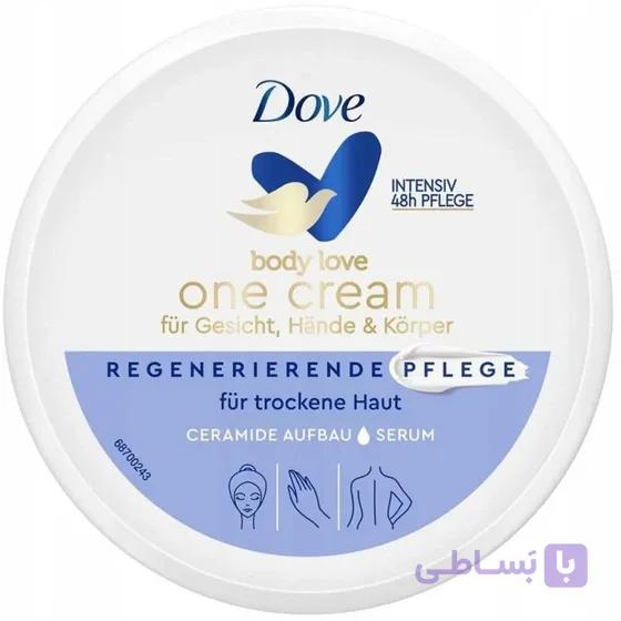 کرم مرطوب کننده 48 ساعته دست و صورت و بدن داو مدل Body Love One Cream حجم 250 میل