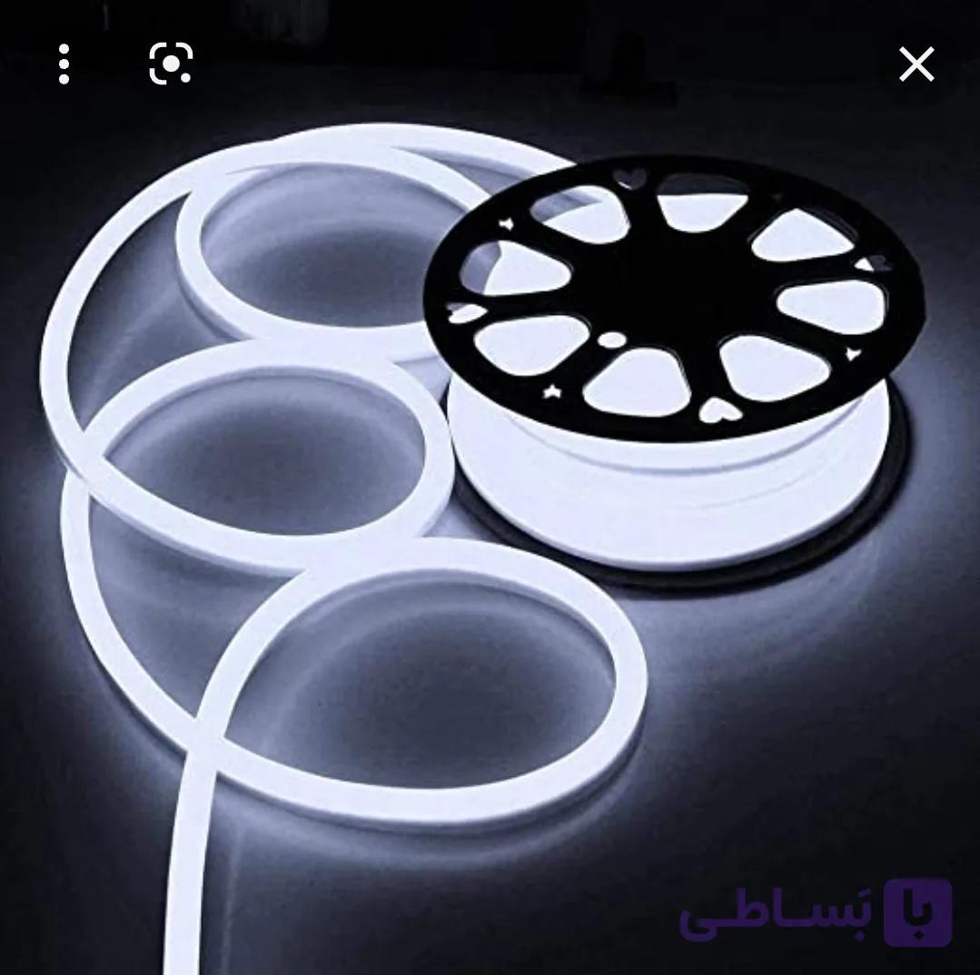نئون سیلیکونی اورجینال سفید 12ولت سایز 12*6 میلیمتر 9 وات