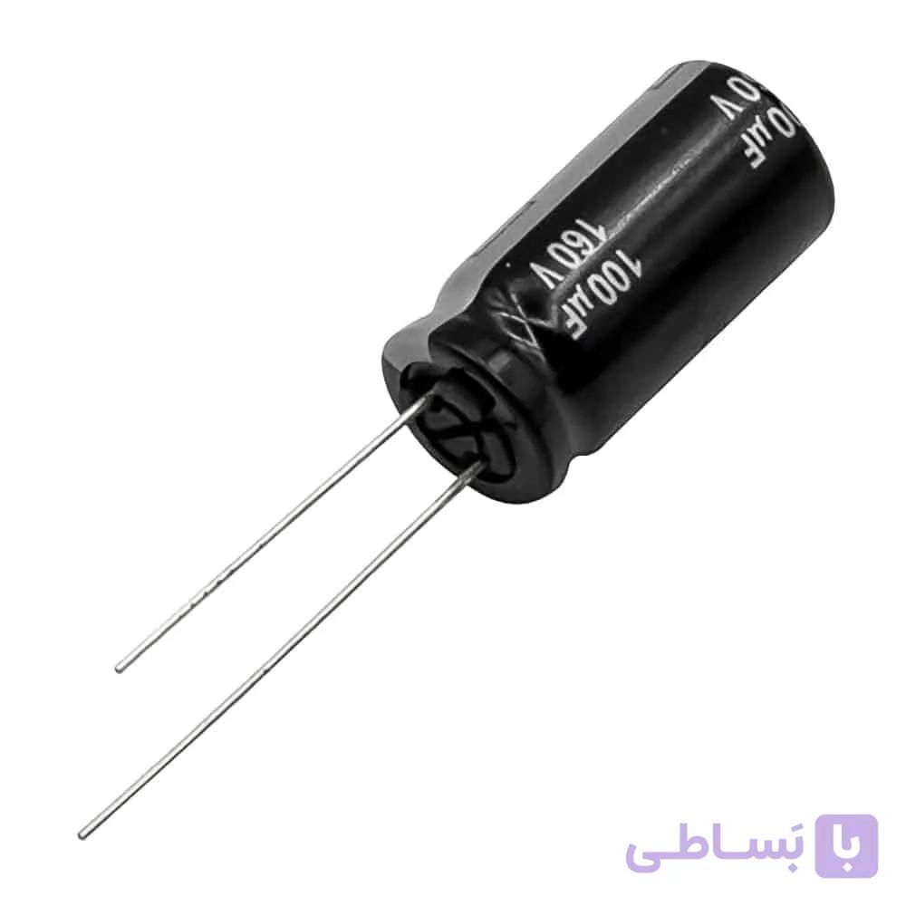 خازن الکترولیتی 160 ولت 100 میکروفاراد Panasonic / Matsushita — تصویر 1