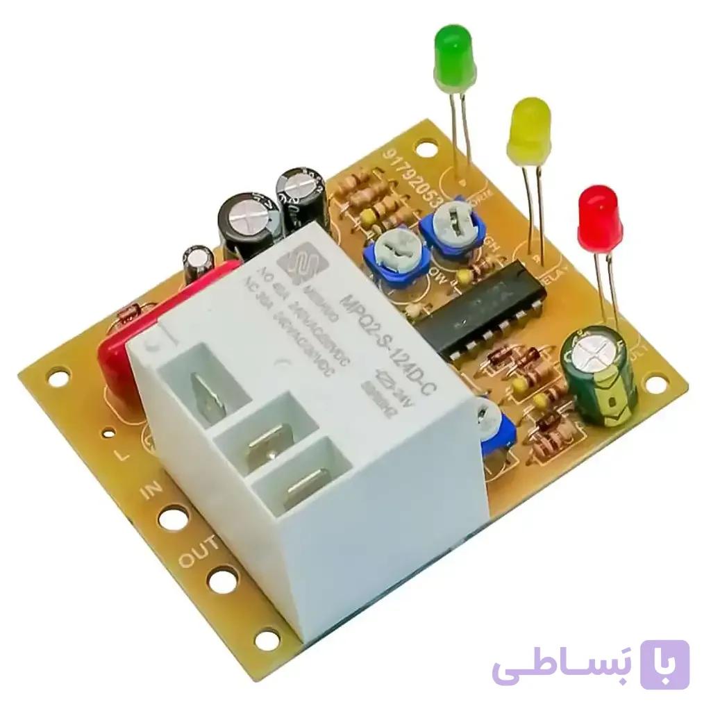 آموزش ساخت + سورس مدار محافظ برق 40 آمپر قابل تنظیم {پکیج کامل + برد خام و قطعات} — تصویر 1