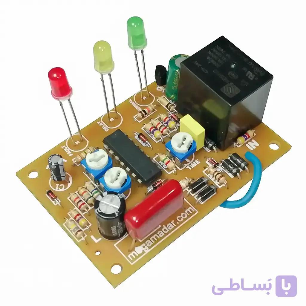 آموزش ساخت + سورس مدار محافظ برق 15 آمپر قابل تنظیم {پکیج کامل + برد خام و قطعات} — تصویر 1