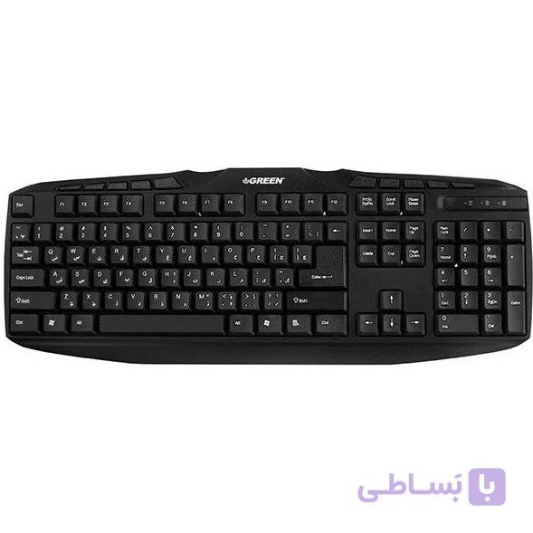 کیبورد گرین کیبورد گرین مدل GK-302 با حروف فارسی — تصویر 1
