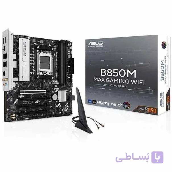 مادربرد ایسوس مدل B850M MAX GAMING WIFI سوکت AM5