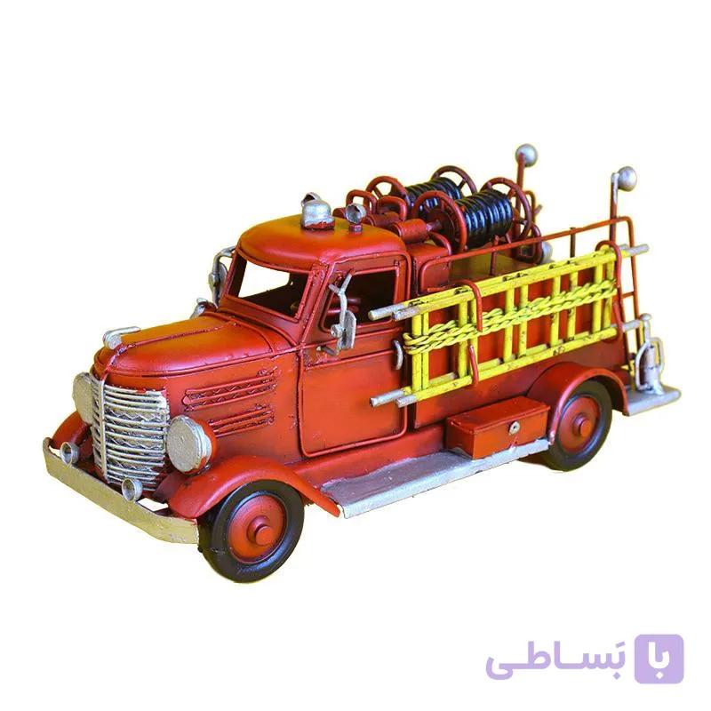 ماشین فلزی دکوری مدل ماشین آتش نشانی — تصویر 1