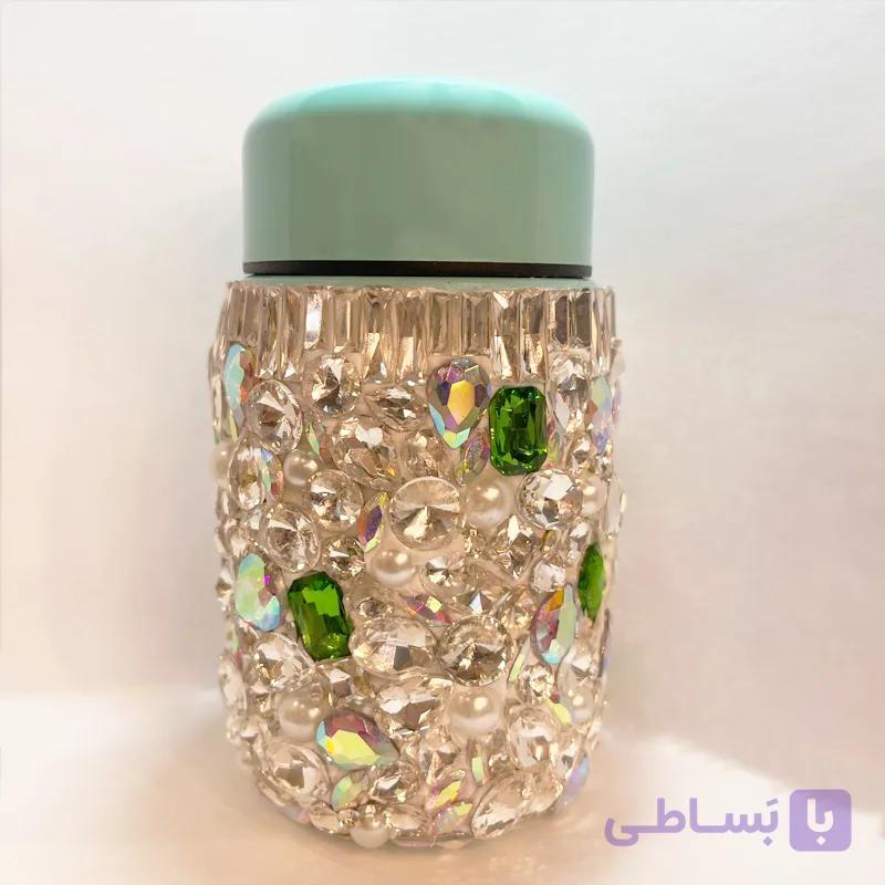 فلاسک تراول ماگ نگین دار لوکس — تصویر 1