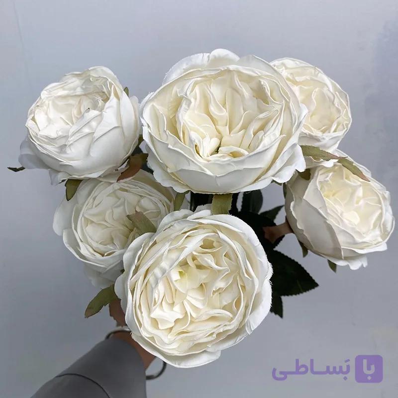 دسته گل رز ژولیت مصنوعی 7 گل — تصویر 1
