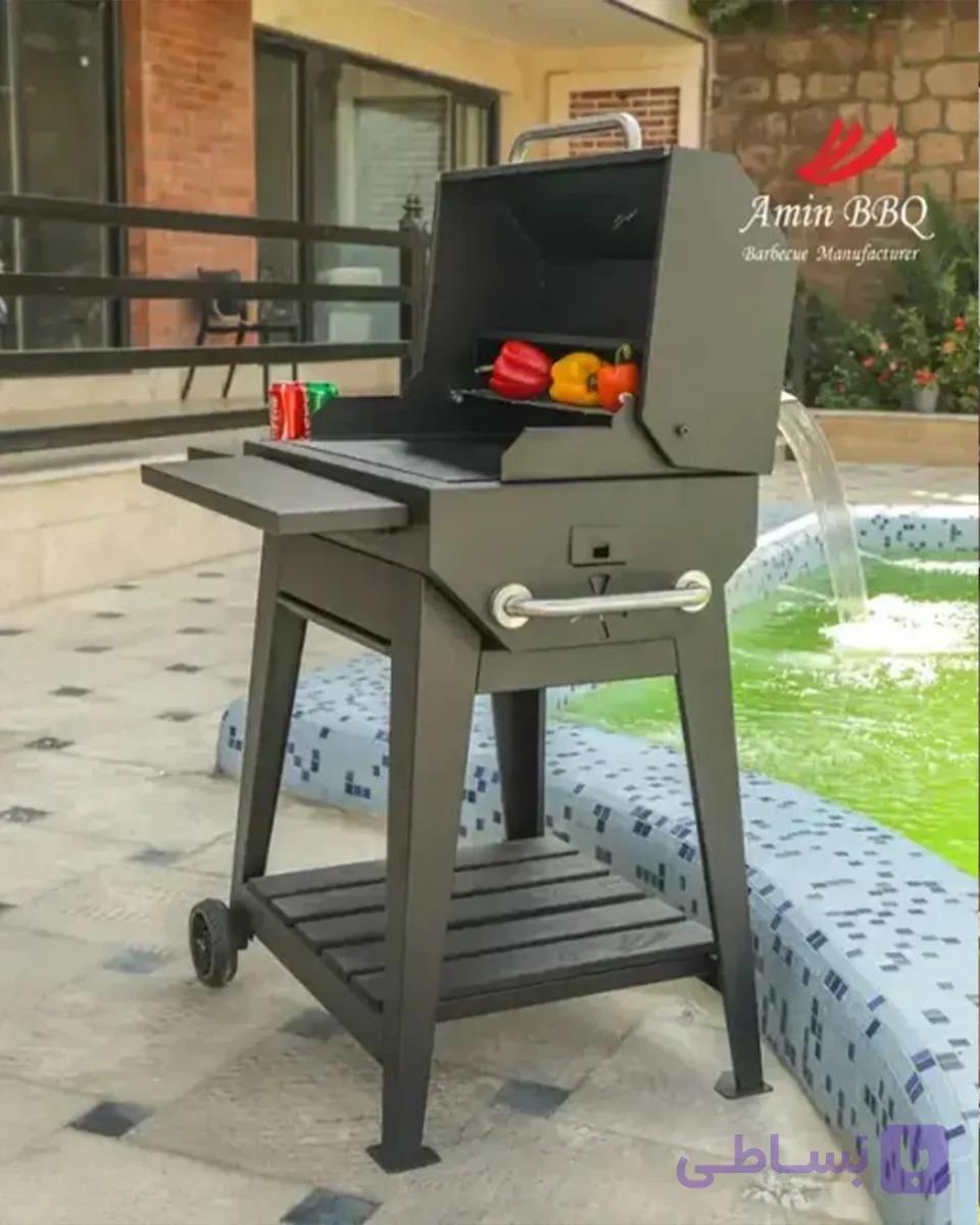 باربیکیو ذغالی مشکی-AMINBBQ-Charcoal-075 — تصویر 1