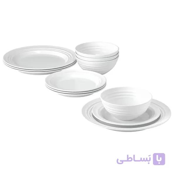 ست 12 پارچه ظروف غذاخوری ایکیا مدل Ikea FAVORISERA 404.586.00
