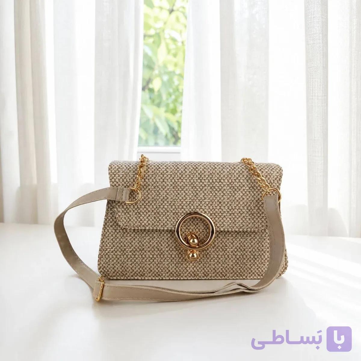 کیف پاسپورتی پارچه ای طرح کنف روزمره و مهمانی — تصویر 1
