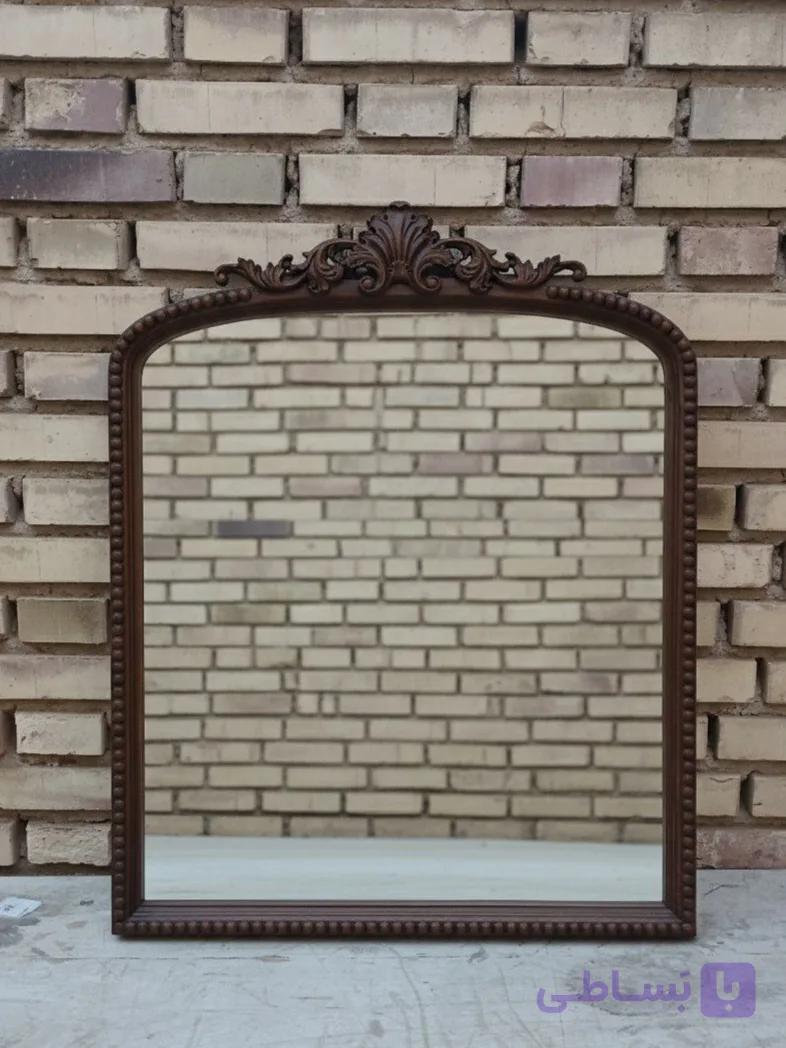 آینه دیواری و روی کنسول باهار از جنس چوب راش و روسی در سایز 70*100
