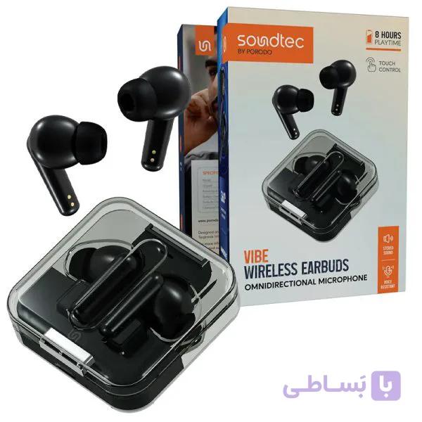 ایرپاد دارای میکروفون حرفه ای پرودو مدل Porodo Soundtec Vibe Wireless Earbuds Omnidirectional Microphone — تصویر 1