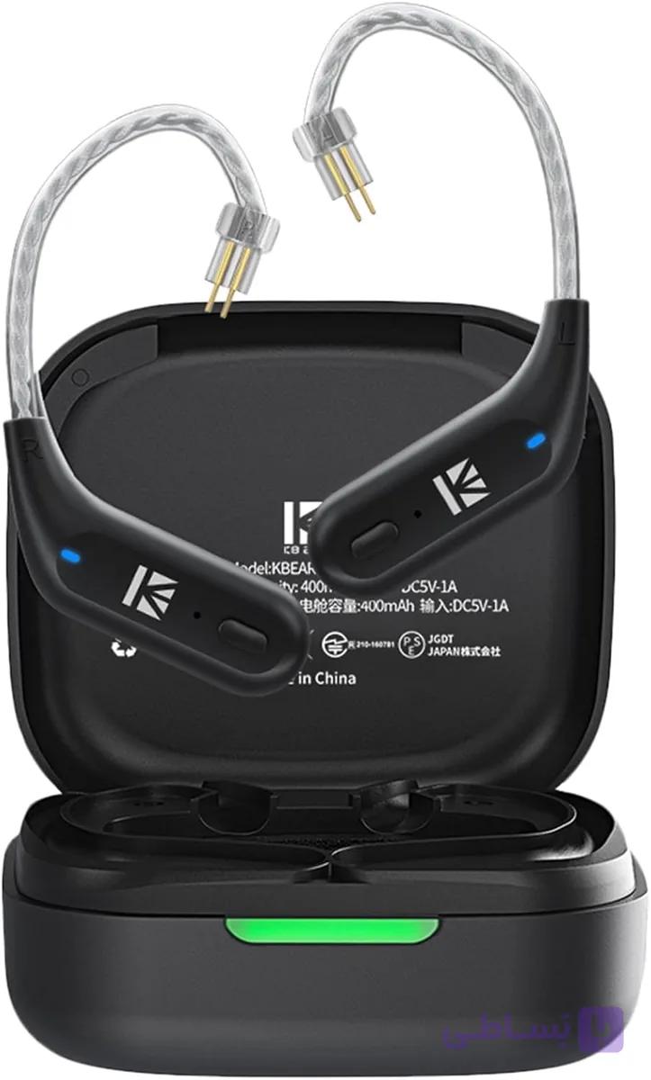 آداپتور بلوتوث KBEAR BT15 PRO IEM، ماژول بلوتوث 5.4، کابل بی‌سیم قلاب گوش ضد آب با عمر باتری بسیار طولانی، کابل 2 پین 0.78 میلی‌متری برای KZ ZST/ZSTX/EDX/ES4/AS10 IEM — تصویر 1