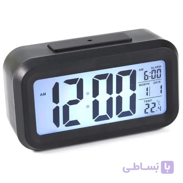 ساعت دیجیتال با نور پس زمینه و زنگ هشدار – مشکی – 8031 ​​ — تصویر 1