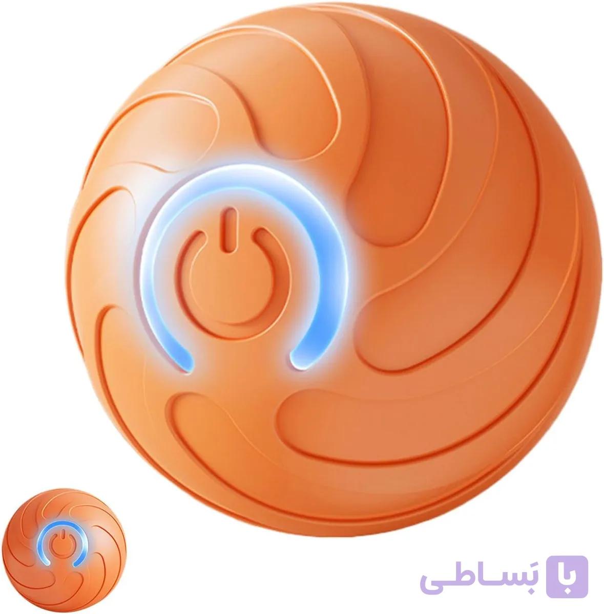 اسباب بازی سگ، توپ اتوماتیک، توپ اسباب بازی الکترونیکی ال ای دی اتوماتیک غلتان مخصوص حیوانات خانگی — تصویر 1