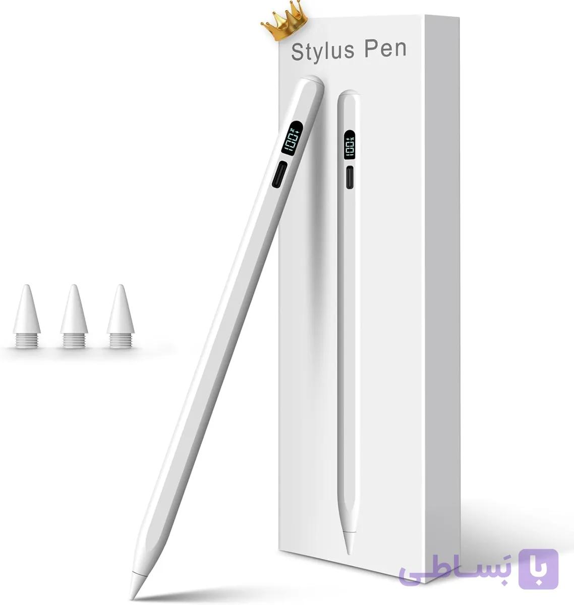 قلم استایلوس برای آیپد M3/M4/9/10، قلم با قابلیت شارژ سریع و صفحه نمایش LED سازگار با اپل آیپد پرو A16 نسل ششم، هفتم و هشتم، ایر 5/4/3، مینی 7/6/5 — تصویر 1