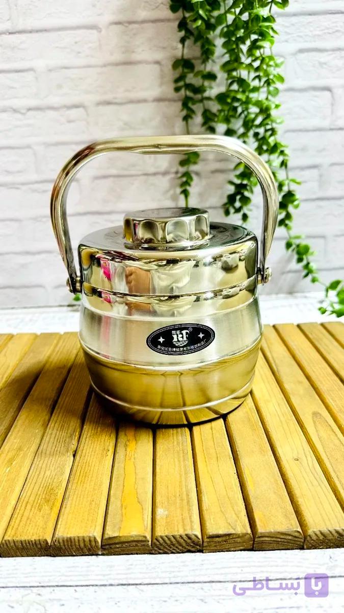 ظرف غذای استیل وارداتی دو طبقه