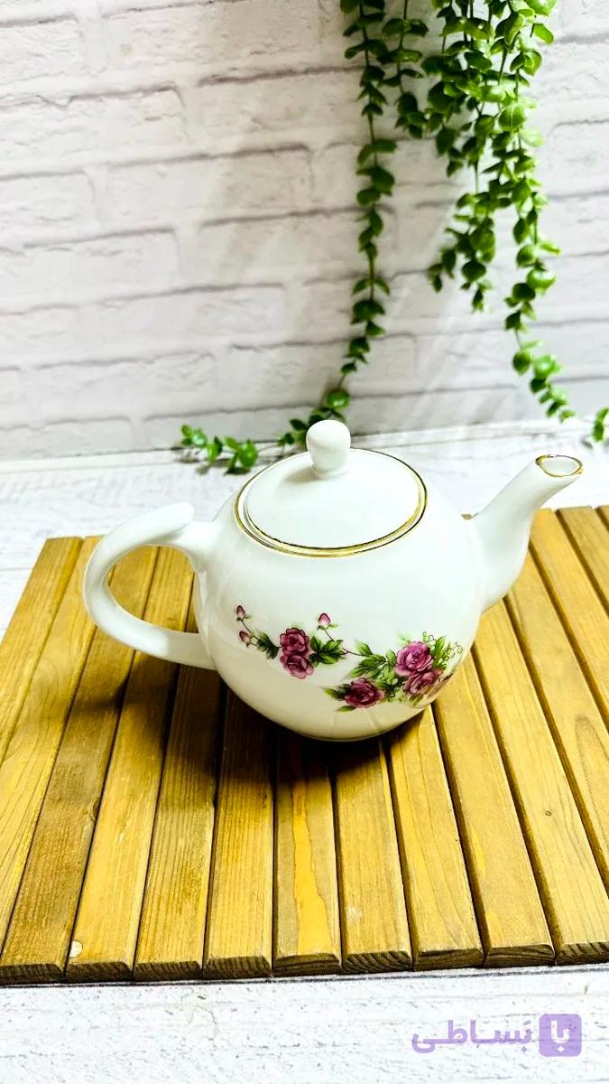 قوری چینی گل سرخ وارداتی