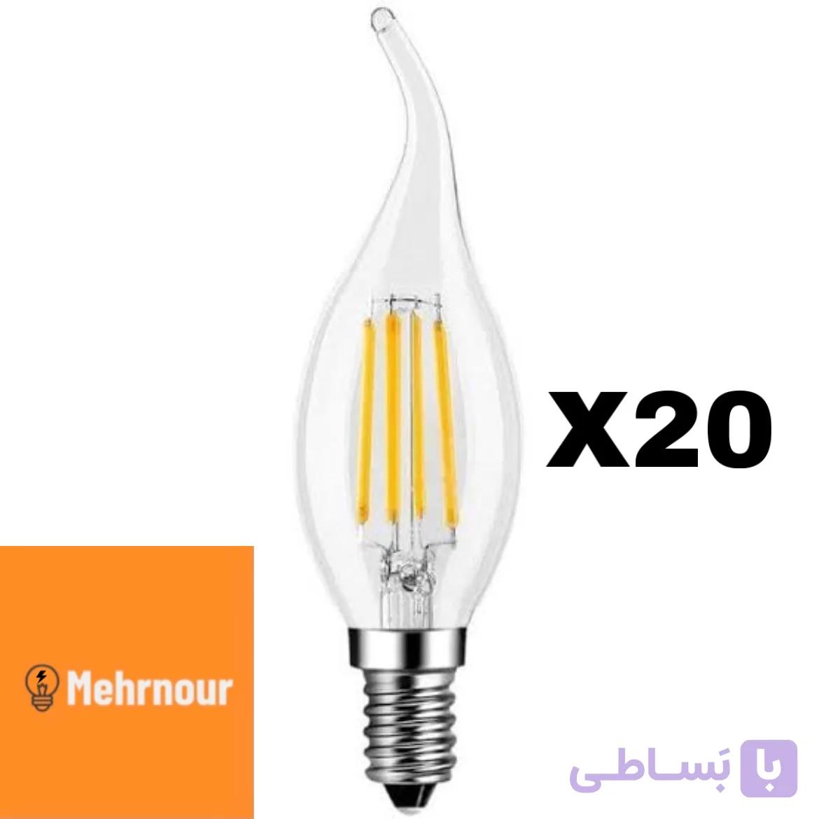 لامپ اشکی فیلامنت ۴ وات اپتونیکا ۲۰ عددی — تصویر 1